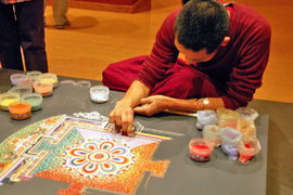 Sand-Mandala im Museum für Ostasiatische Kunst Köln